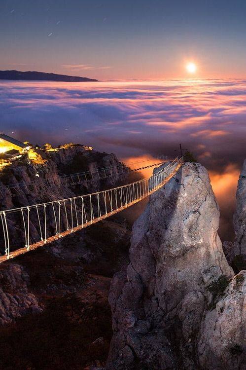 Mount Ai-Petry at night, Crimea, Ukraine